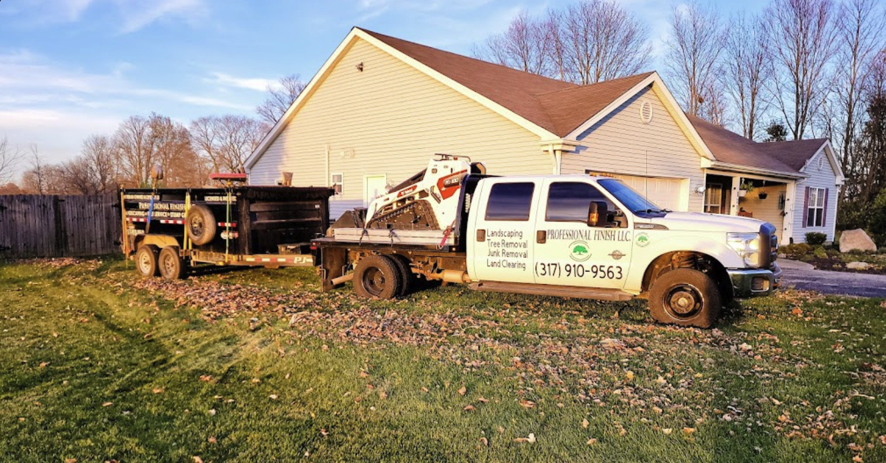 pro finish tree care company truck